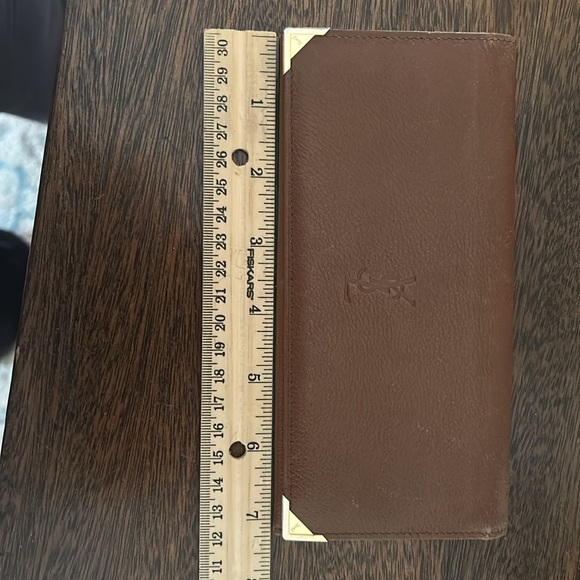 YSL Brown Leather Wallet - Picture 7 of 7